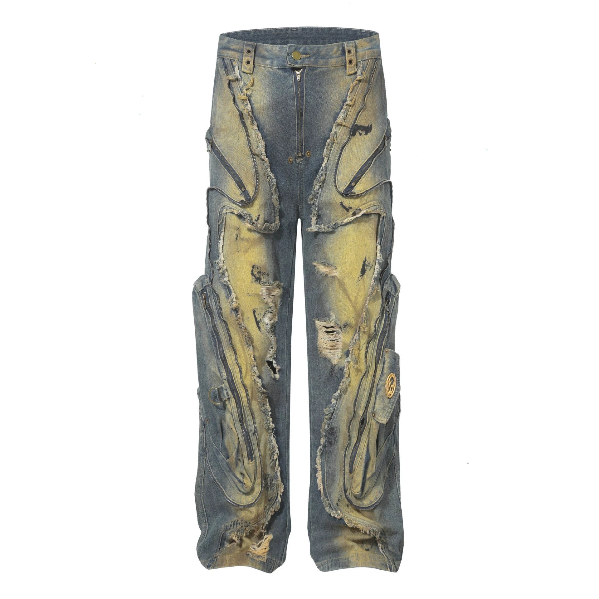 Ripped vintage fashion jeans