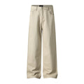 Fashion workwear jeans high street embroidery loose wide pants