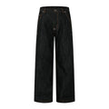 Fashion workwear jeans high street embroidery loose wide pants