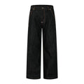 Fashion workwear jeans high street embroidery loose wide pants