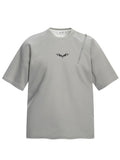 Fashion printed solid color T-shirt